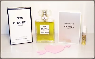 NIB~CHANEL No 19 Eau De Parfum 1.7 FL OZ ~Rare Vintage!~+Gabrielle Card Sample~ • $129.99