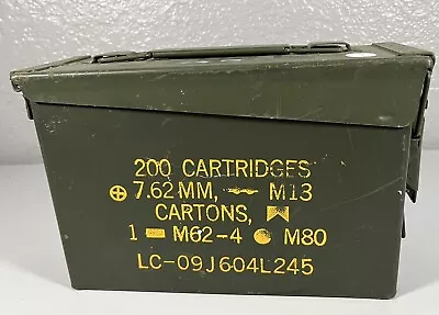 Military 30 CAL M19A1 Empty AMMO CAN 7.62mm BOX .30 CALIBER Good Condition • $19.99