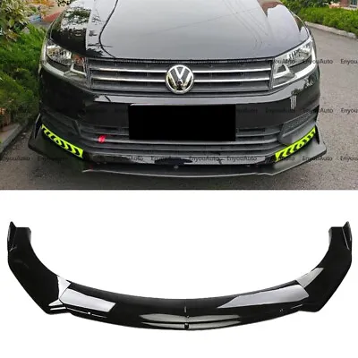 For Volkswagen Jetta Universal Front Bumper Lip Spoiler Splitter Glossy Black • $60