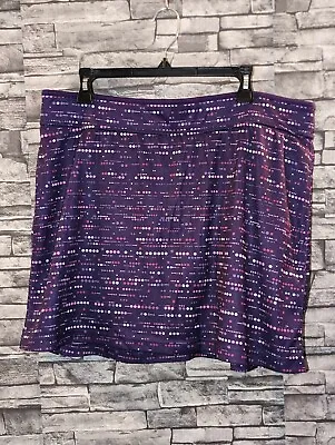 Made For Life Quick-Dri Purple Dots Tennis Golf Skort Activewear Size XL • $15