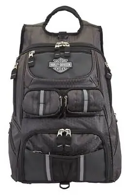 Harley-Davidson Tough Terrain Backpack W/ Helmet Holder - Honeycomb Black 99313 • $149.95