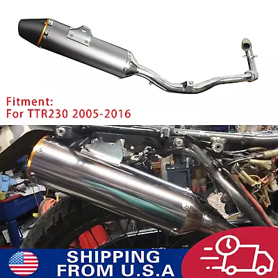 TTR230 Slip On Full Exhaust Muffler Pipe System For TTR230 2005-2016 Dirt Bike • $99.99