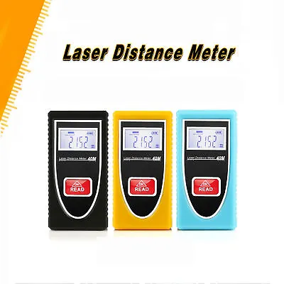 Digital LCD 40M Ultrasonic Laser Distance Meter Rangefinder Measuring Tape Tool • £25.99