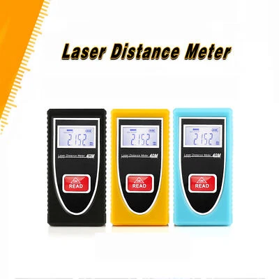 Digital LCD 40M Ultrasonic Laser Distance Meter Rangefinder Measuring Tape Tool • £25.99