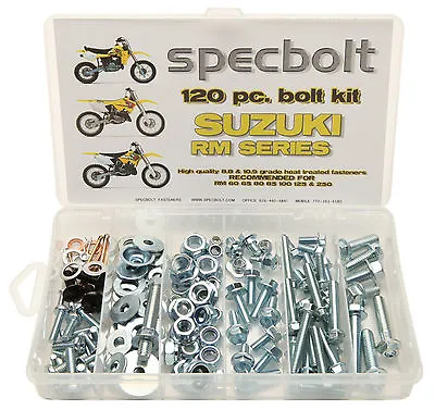 120pc Bolt Kit Suzuki RM 60 65 80 85 125 250 Plastic Engine Frame Fender 370 400 • $39.99