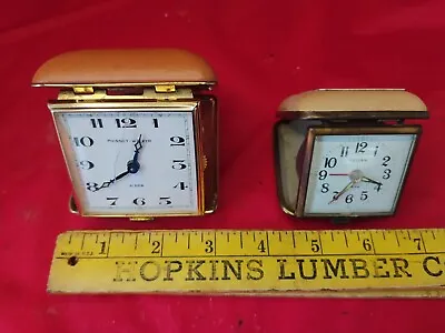 Vintage Travel  Wind-up Folding Alarm Clock Lot 3 Pcs • $19.99