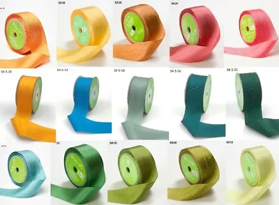 NEW COLOURS! May Arts 100% Pure Silk 32mm Ribbon - Sold By The Metre • £4.45