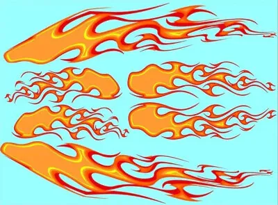 Flames #1 1:24 1:25 Scale STS 408 Model Decals Watersliding • $3.95