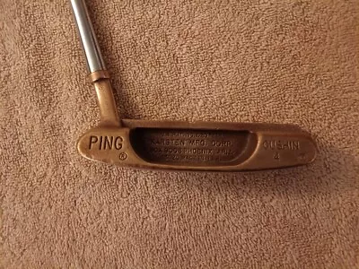 TZ GOLF - VINTAGE RARE Ping CUSHIN 4 MNG BRZ Putter W/Soundslot 85020 RH 36  • $69