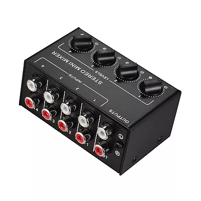 Stereo Audio Mixer With 4-Channel RCA Inputs Separate  Controls O1N1 • £14.15