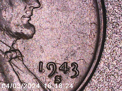 1943-S    Error   -  Double Die   Lincoln STEEL Wartime Cent • $9