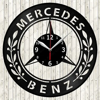 Mercedes Benz Vinyl Record Wall Clock Decor Handmade 6508 • $24.98