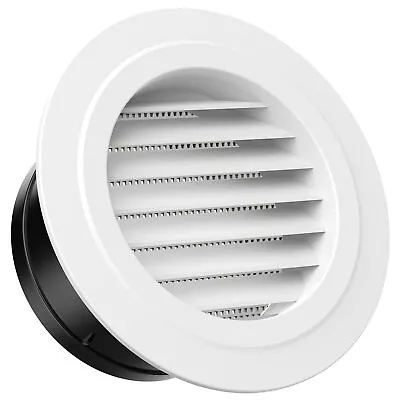 6 Inch Round Air Vent ABS Louver Grille Cover With Built-in Screen Mesh Whi... • $22.66