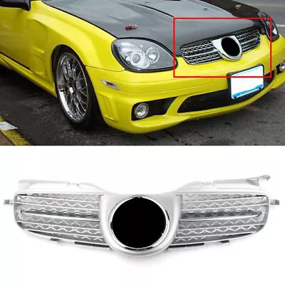 Front Upper Grill For Mercedes Benz R170 1998-2004 2003 2002 Silver Replacement • $123.35