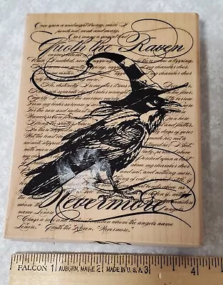 Stampendous The Raven By Edgar Allan Poe Rubber Stamp 35$ = Free Ship  • $14.95