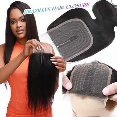 Wavy Straight Swiss 4x4 Lace Closure Virgin Human Hair Extensions Remy Hair LONG • $37.90