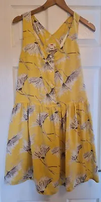 Levis Yellow Flower Summer Dress Size L Ladies • £15