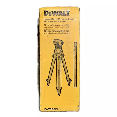 DEWALT DW096PK 26x Magnification Automatic Optical Auto Level Package Kit • $274.99