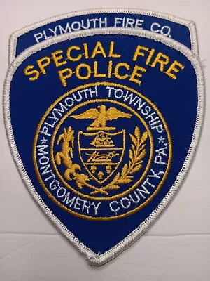 Plymouth Fire Co. Township Special Fire Police Patch Montgomery County Pa. • $10