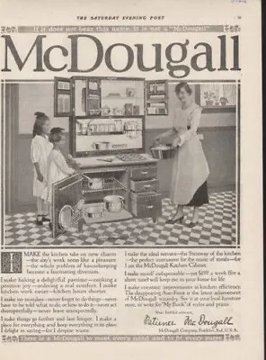 1916 Mcdougall Auto-front Kitchen Cabinet Cupboard Home Decor Kitchen Ad 9000 • $21.95