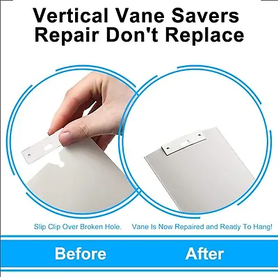 25X Vertical Blind Slat Clips Saver DIY Fix Repair Curved Ivory Finish Vane • $12.98