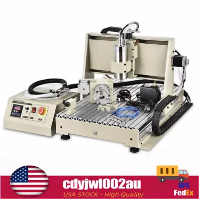 4 Axis 6040-CNC Router Engraving Engraver Milling Driiling Machine USB VFD 1500W • $1199