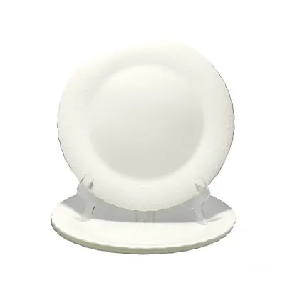 Mikasa “White Silk” Set Of 3 Bone China Dinner Plates 10 1/2” • $99.99