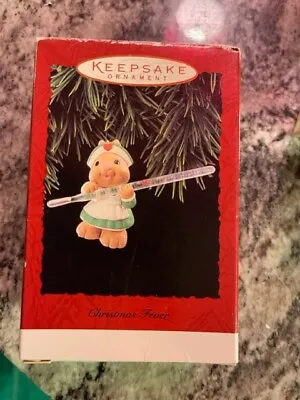 1995 Hallmark CHRISTMAS FEVER Mice Mouse Nurse With Thermometer ORNAMENT • $5.99
