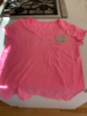 Lilly Pulitzer Monogrammed T Shirt Pre-owned Hot Pink Monogram LHB • $3