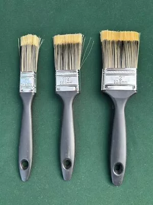 6 X Paint Brush Set 1  1.5  2 Inch Soft Bristle Heads DIY Painting For Walls • £3.49