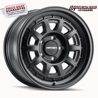 Mayhem Voyager 8303 Matte Black - 17X8 - 5X120 BP 38 MM Offset (1 Wheel) • $220.99