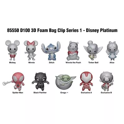 Disney 100 Figural Bag Clip 3D Character Key Chain-- Choose Your Characters • $12.99