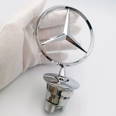 Front Hood Ornament Mounted Star Silver Emblem Fit For Mercedes-Benz C E S AMG • $14.87
