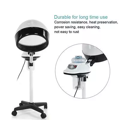 Professional Hair Steamer Hair Dryer Hood Floor Stand Portable Hairdresser • £61.89