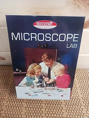 Vintage 1960s Skilcraft USA Microscope Lab Metal Box Great Graphics • $28.99