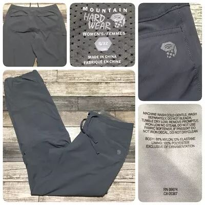$24.99 • Buy Mountain Hardwear Convertible Pants Women’s 8/32 Gray (B4)