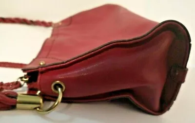 Relic Brand Faux Leather Shoulder Bag 3 Inside Pockets Middle Zippered Maroon • $11.97