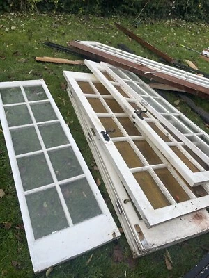 Solid Wood Door White With Glass (have Multiple Available) • £10