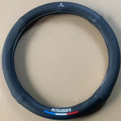 For 1999-2023 Mitsubishi 15  Steering Wheel Cover Breathable Genuine Leather • $35.88