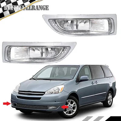 Fog Lights Lamps For 2004-2005 Toyota Sienna Clear Lens Pair Left&Right • $31.03
