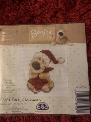 £4.50 • Buy DMC Boofle Counted Cross Stitch Kit Merry Christmas 6 X 6 