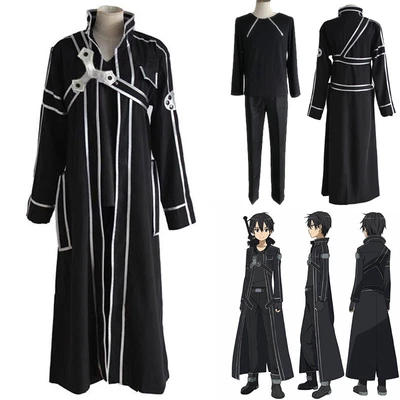 $91.54 • Buy Sword Art Online SAO Kirito Kirigaya Kazuto Complete Halloween Costume Cosplay