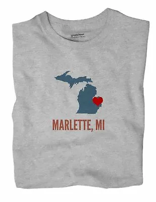Marlette Michigan MI T-Shirt HEART • $18.99