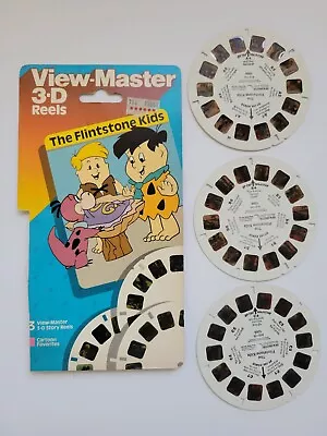 View-Master The Flintstone Kids - 3 Reels 3D #1066 Fred & Barney Kidnapped Dino • $5.74