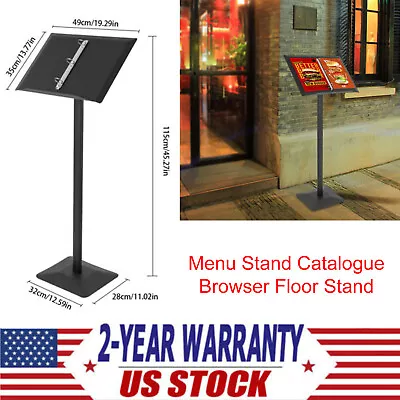 Menu Stand Catalogue Browser Floor Stand Lectern Stand Brochure Menu Holder Rack • $70.50