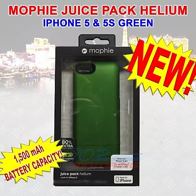 Mophie Juice Pack Helium For Iphone 5 / 5s Battery Case Green (2466_jph-ip5-grn) • $15.55