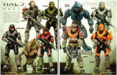 Halo Reach McFarlane XBOX Video Game Action Figures - 2010 Toys 2 PG PRINT AD • £13.16