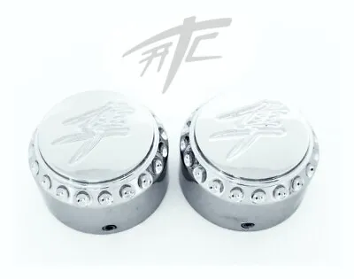 Hayabusa Chrome Kanji Diamond Cut Fork Caps For 2008 Suzuki Hayabusa • $59.99