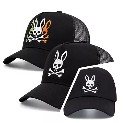 NEW Psycho Bunny Skull Rabbit Embroidery Men Women Trucker Hat Baseball Sun Caps • $14.99