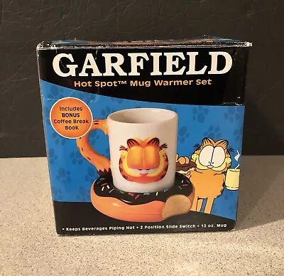 Vintage GARFIELD COFFEE MUG WARMER SET By SALTON Tested & Works • $21